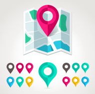 Map icon and markers