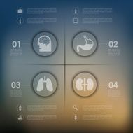 medical infographic with unfocused background N115