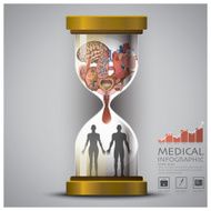 Sandglass Health And Medical Human Organ Infographic