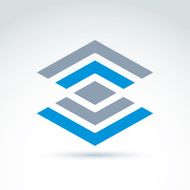 Geometric abstract symbol vector graphic design element icon N12