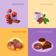 Chocolate icons flat N2