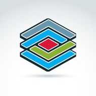 Abstract symbol vector graphic design element icon N11