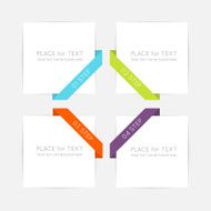 Vector colorful text box trendy colors N15