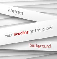 White paper rectangle banner on abstract 3d background with drop