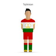 Tajikistan football player Soccer uniform N2
