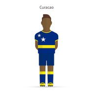 Curacao football player Soccer uniform N2