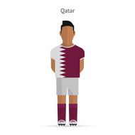 Qatar football player Soccer uniform N2