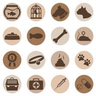 Vector Set of Pets Icons N19