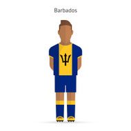 Barbados football player Soccer uniform N2