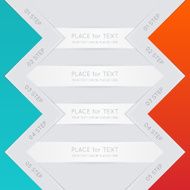 Vector colorful text box with steps trendy colors N7