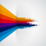 Modern design template with numbered banners N7