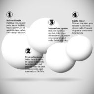 Infographics with group of flying balls N10