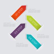 Abstract business info graphics template with icons N155