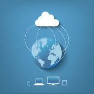 Cloud computing technology with devices all over the globe