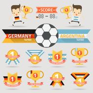 the winner first prize with germany and argentina football team