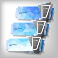 Infographic banners set origami styled vector N12