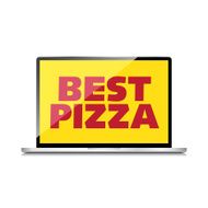 High-quality screen with label Best Pizza Special offer