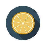 Flat Design Concept Orange Vector Illustration With Long Shadow