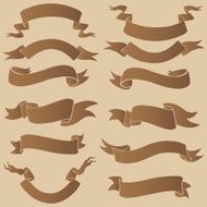 Vector Set of Ribbons for Your Text N8