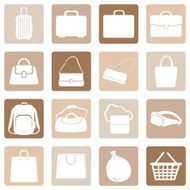 Vector Set of Bags Icons N4