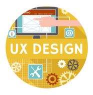 Flat icon or banner for ux design