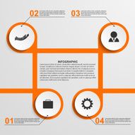 Abstract circle infographic design template N8