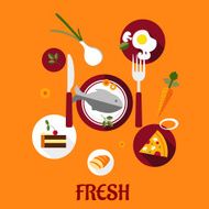 Fresh food flat design