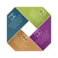 Modern business origami style banner N4