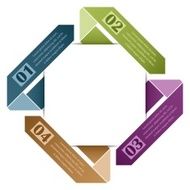 Modern business origami style banner N5
