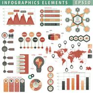 Earth Tones Infographic Timeline Elements Set N18