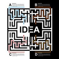 Labyrinth infographic design modern style concept N2