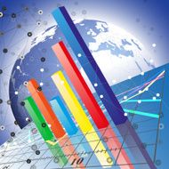 Progressive Bar chart Abstract vector illustration N12