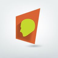 Modern vector icon Human profile head sign element