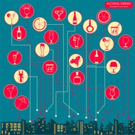 Alcohol drinks infographic N19