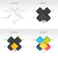 Vector template for infographic cube 4 style