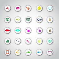 Icons pack Flat design - icons Simple line