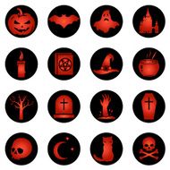 Vector Set of Halloween Icons N19