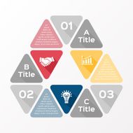 Triangle arrows infographic diagram 3 options N3