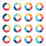 Circle arrows infographic diagram 3 4 5 6