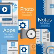 Set of flat design mobility concepts N5