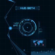 HUD and GUI set Futuristic User Interface N2