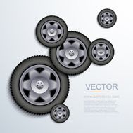 Vector modern wheels background N4