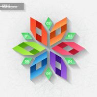 Infographic template with ribbons labels N4