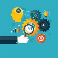 Creative concept of workflow search engine optimization or brainstorming
