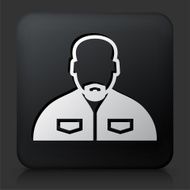 Black Square Button with Male Face Icon N67