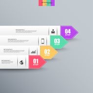 Abstract 3D paper Infographic N83