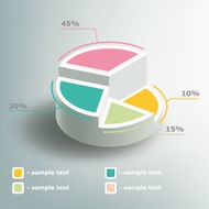 Business Infographics circle graph Vector illustration N9