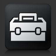 Black Square Button with Toolbox