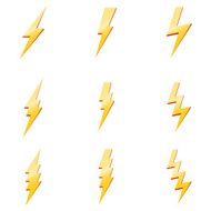 Vector Set of Thunder Lighting Icons N10