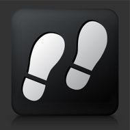 Black Square Button with Footprints Icon N2